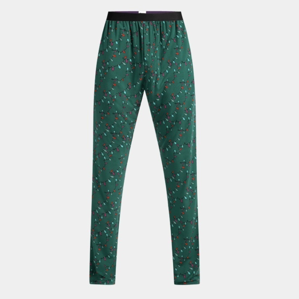 meundies lounge pants festive holiday Christmas “Light Me Up” medium bottoms